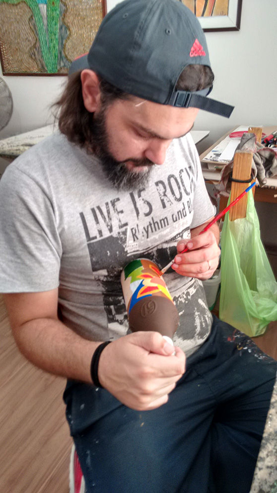 pintando garrafas