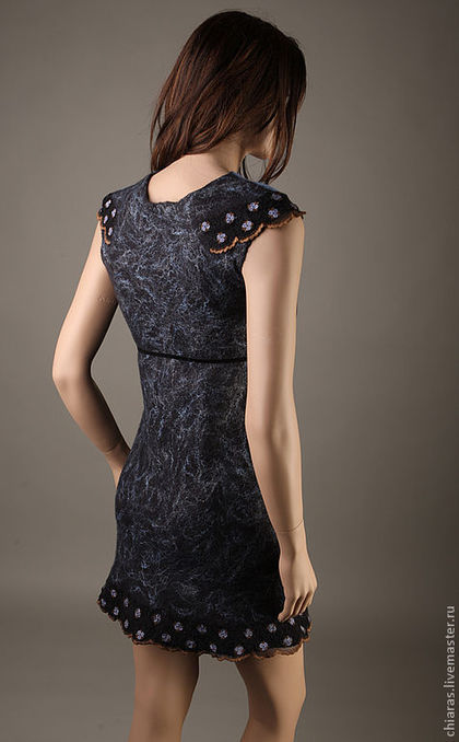 Thumbnail: Size L-XL. Will Send You "Blueberry Flower" Dress