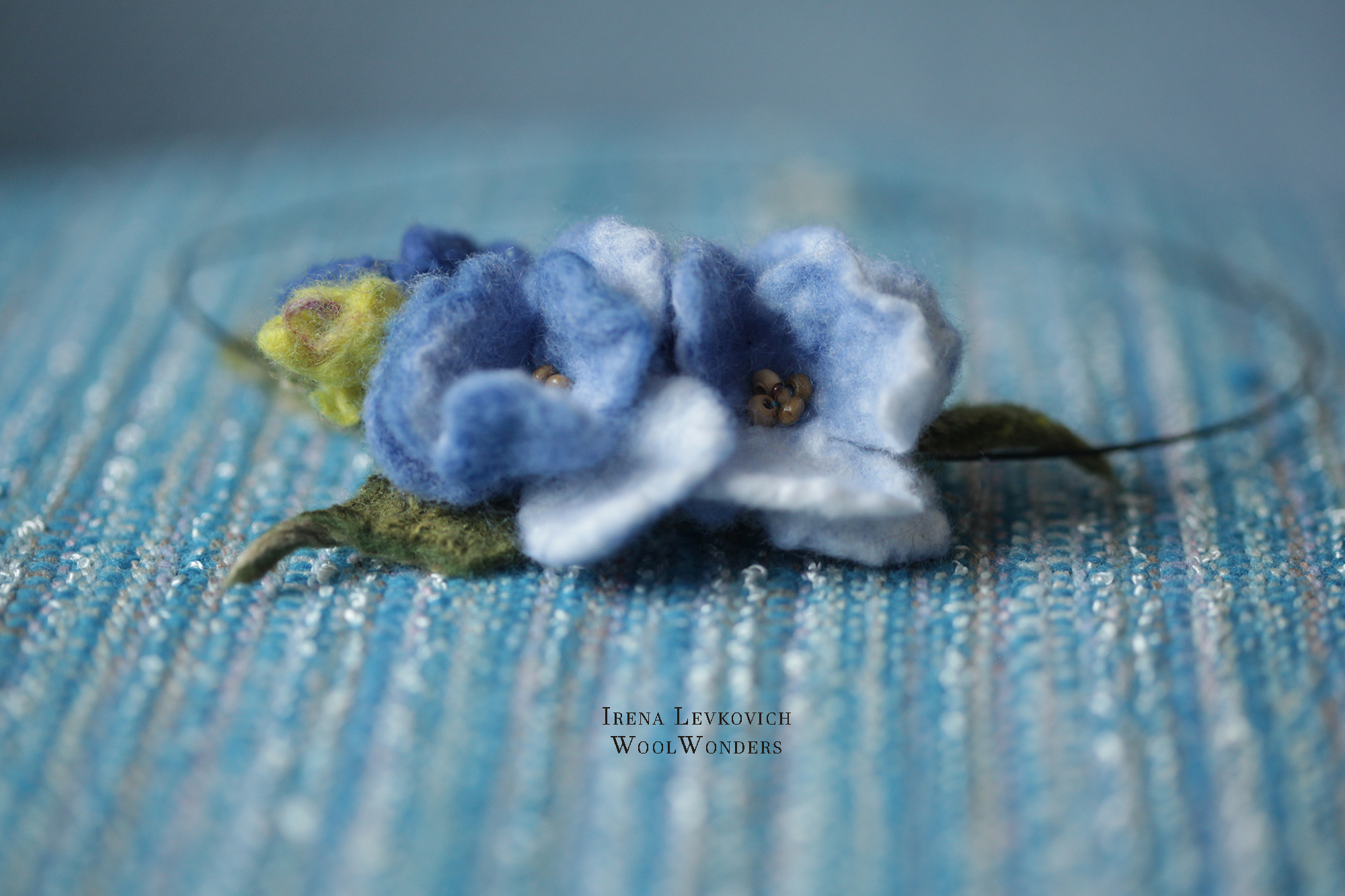 NECKLACE BLUE _Le petit bouquet pour elle_