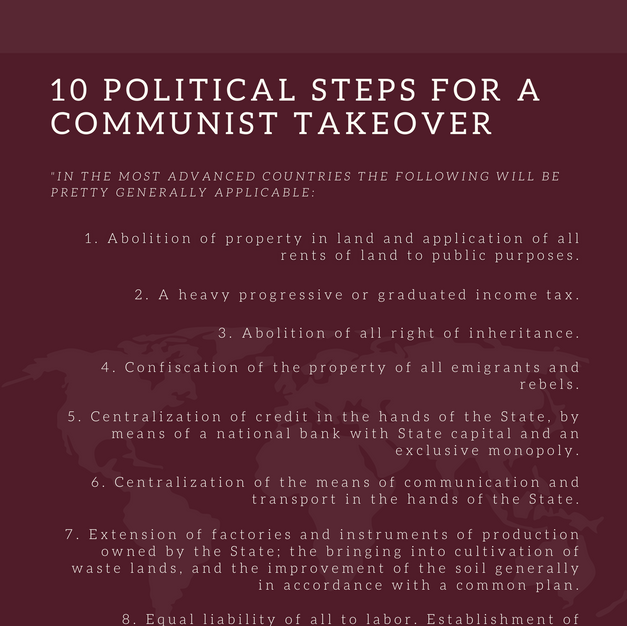 10 Political Steps for a Communist Takeover