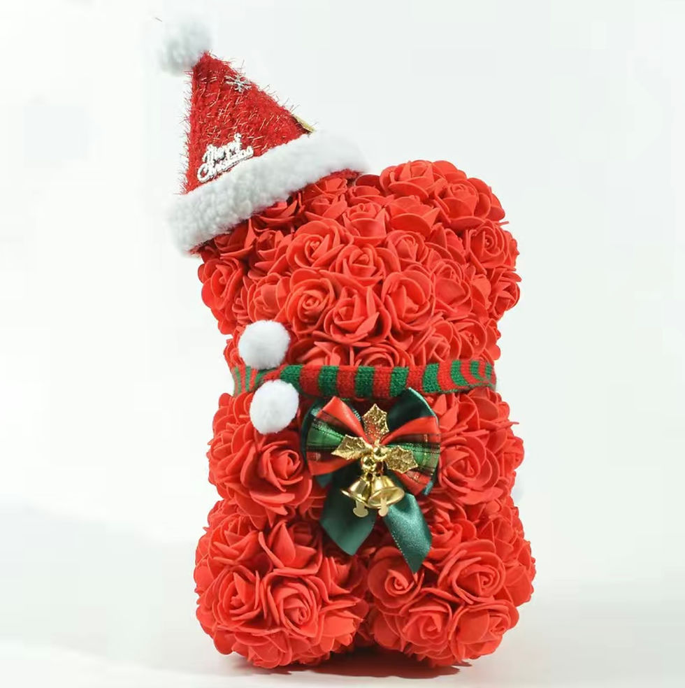 Miniaturbild: Künstliche Schaumblumen Bär - Weihnachten 