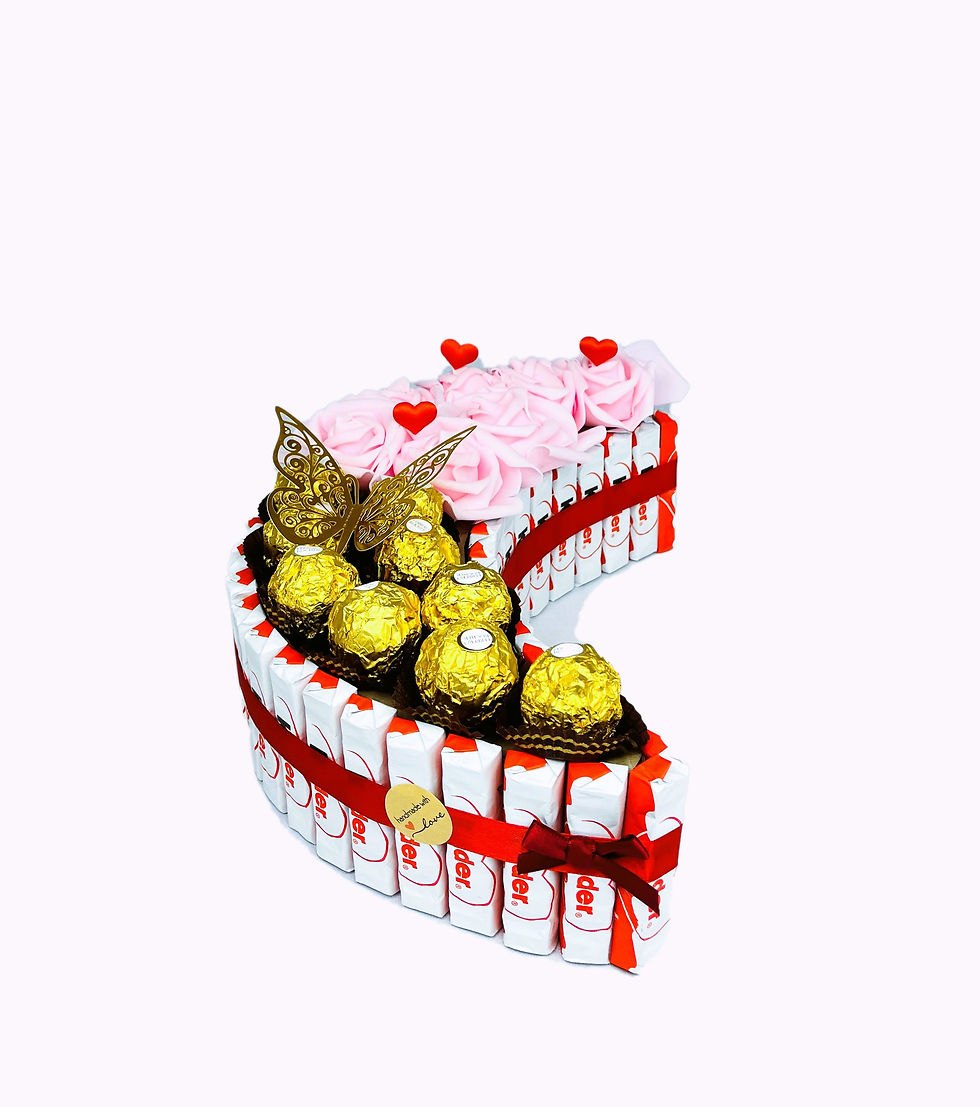 Miniaturbild: Ferrero Kinder Pralinen/Riegel Geschenkpräsent - Mond rosa
