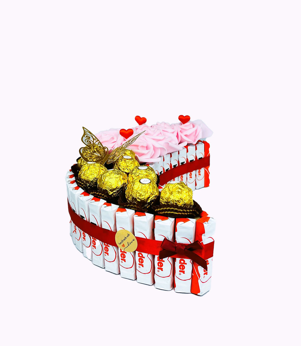 Miniaturbild: Ferrero Kinder Pralinen/Riegel Geschenkpräsent - Mond rosa