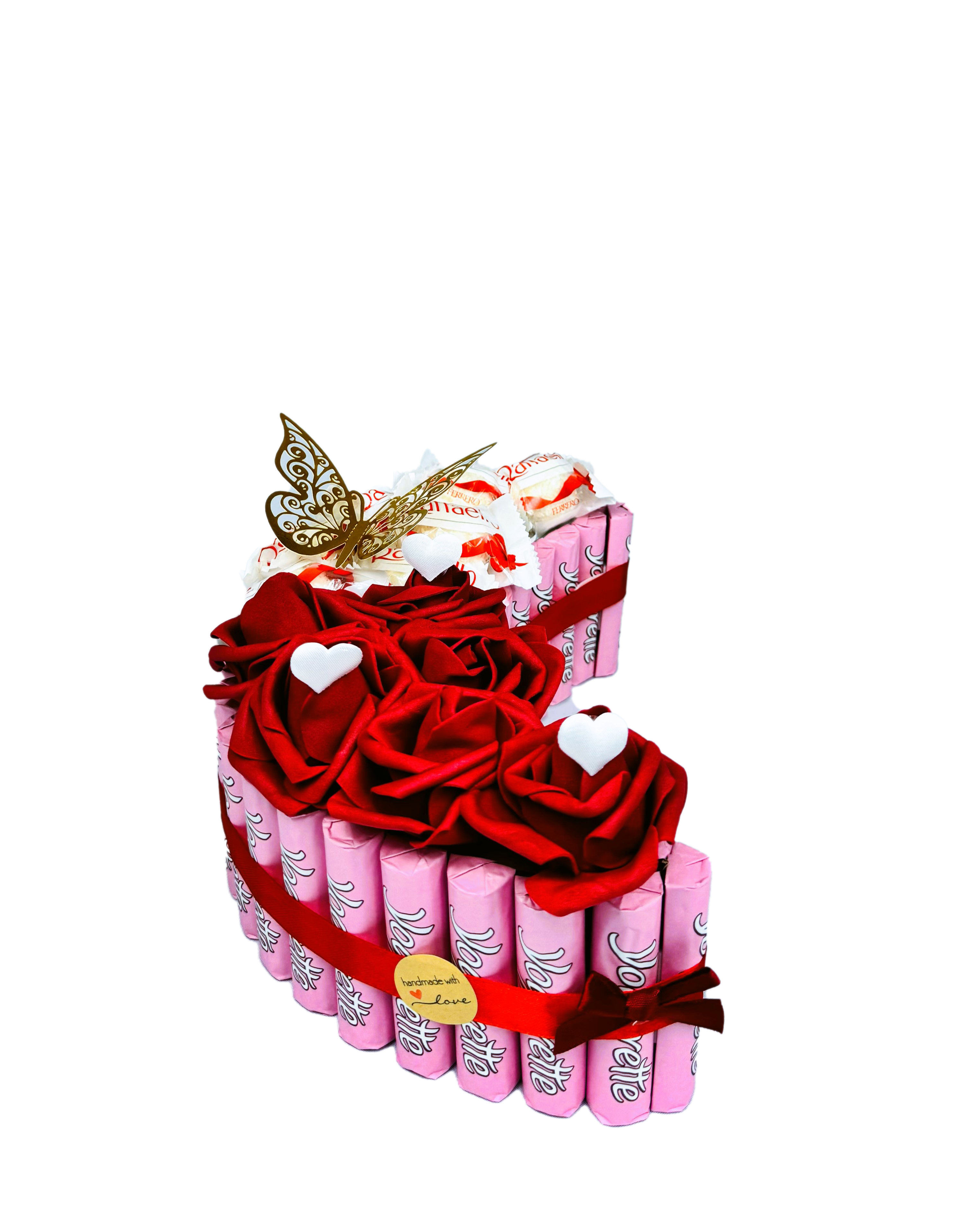 Raffaello Yogurette Riegel Geschenkpräsent - Mond bordorot