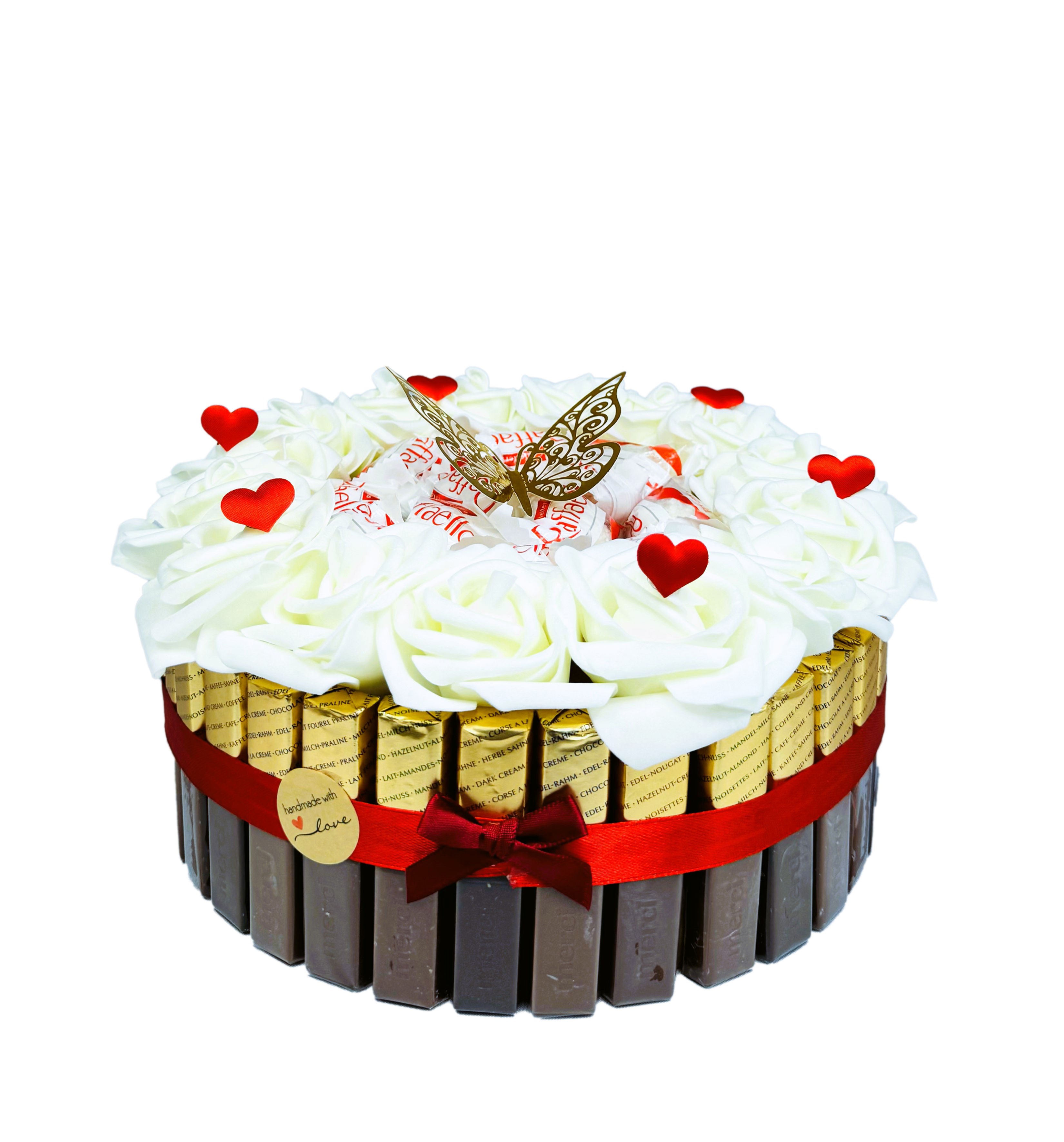 Raffaello Merci Riegel Geschenkpräsent - Rund weiß