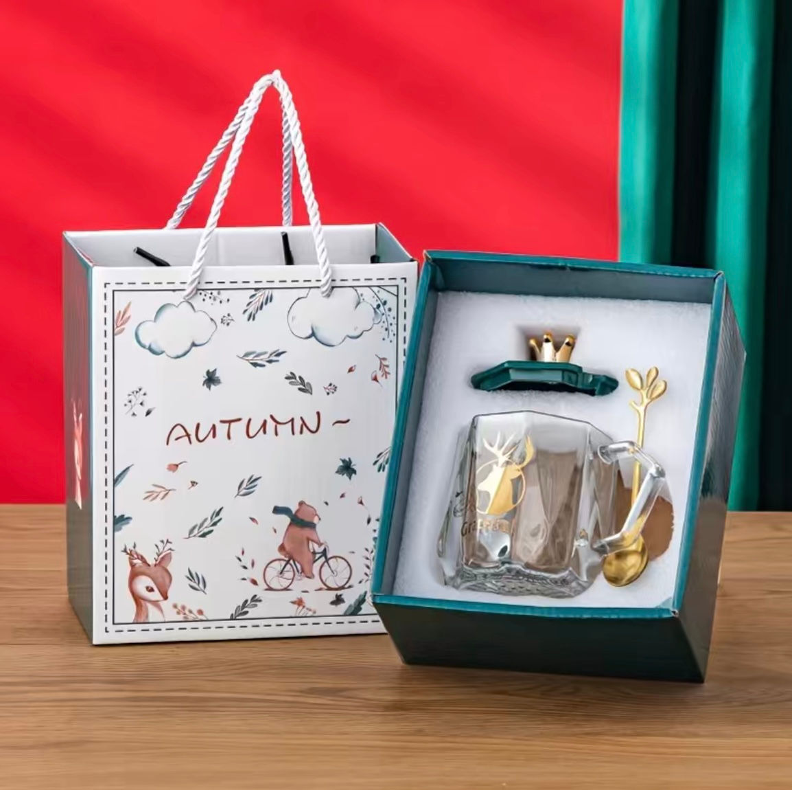 Kreatives Wasserbecher - Hirschmotiv