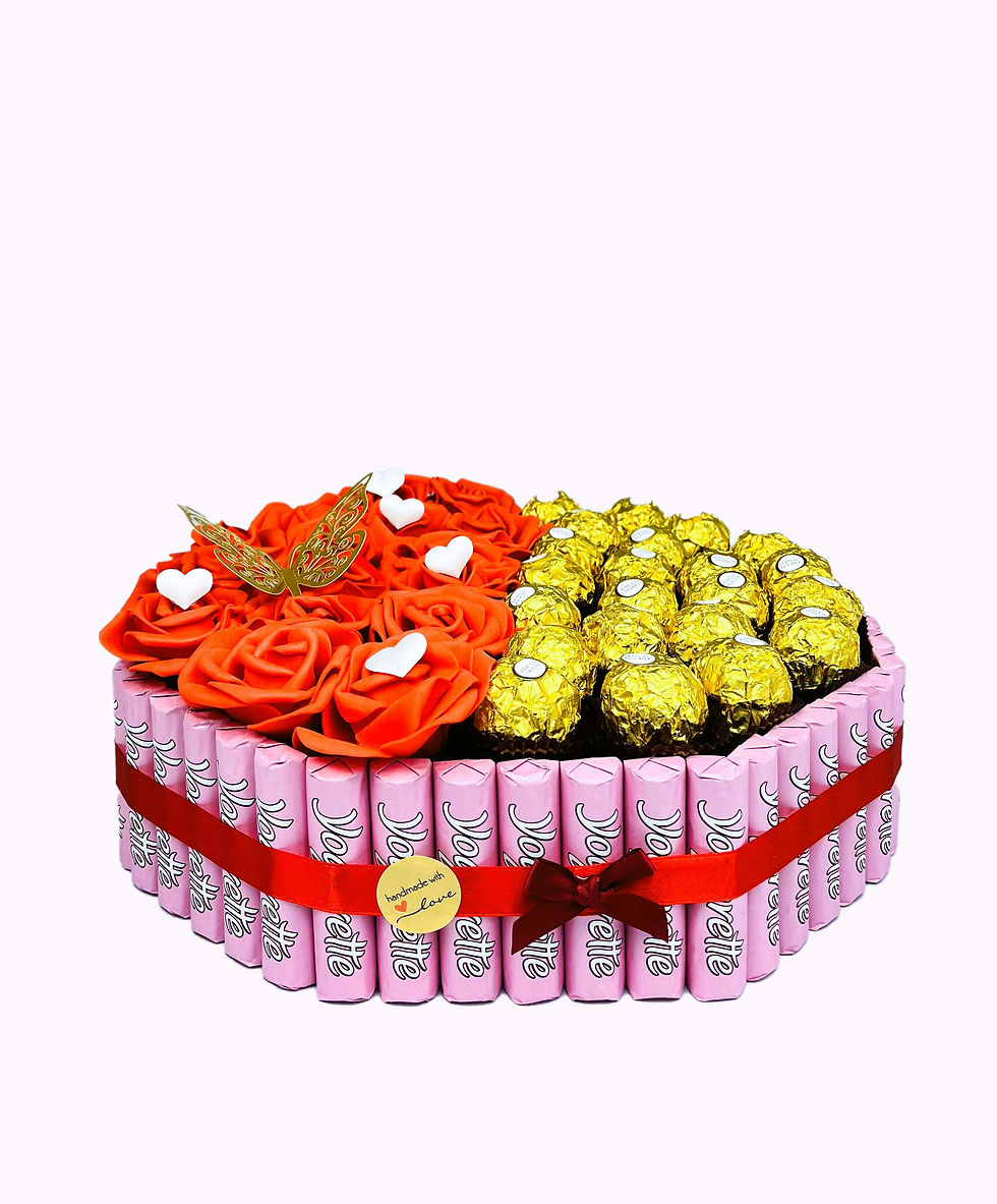 Miniaturbild: Ferrero Yogurette Pralinen/Riegel Geschenkpräsent - Achteckform rot