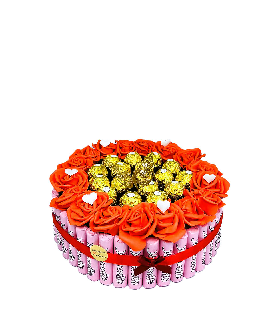 Miniaturbild: Ferrero Yogurette Pralinen/Riegel Geschenkpräsent - Rund rot