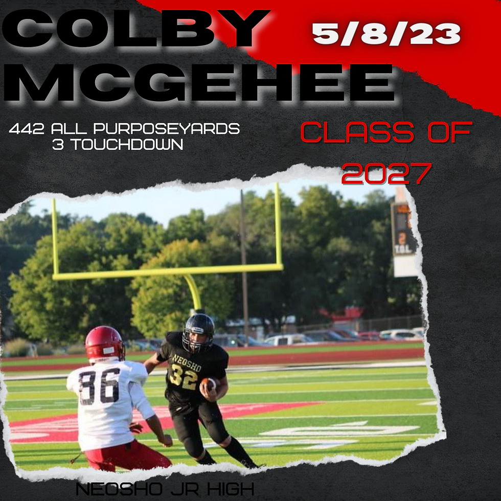 Get to know Colby McGhee | Neosho Jr High | C/O 2027