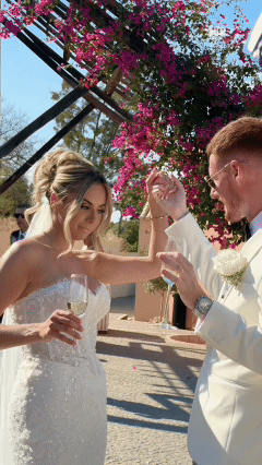 Wedding content creator working on destination wedding plans in Portugalif