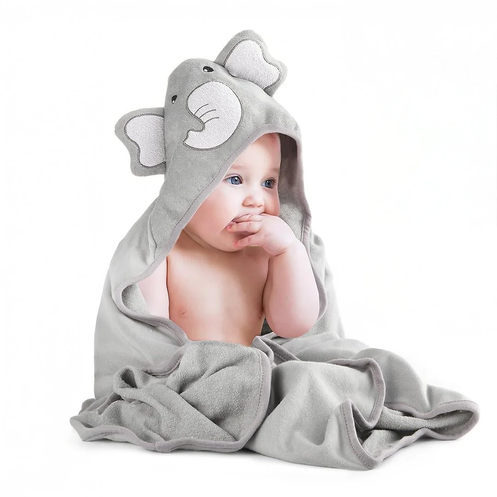 Miniatura: Toalla para bebé con capucha Momcozy