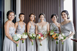 Bridesmaids in our Wrap Gown