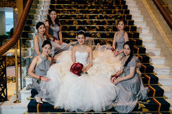 Bridesmaids in our Wrap Gown