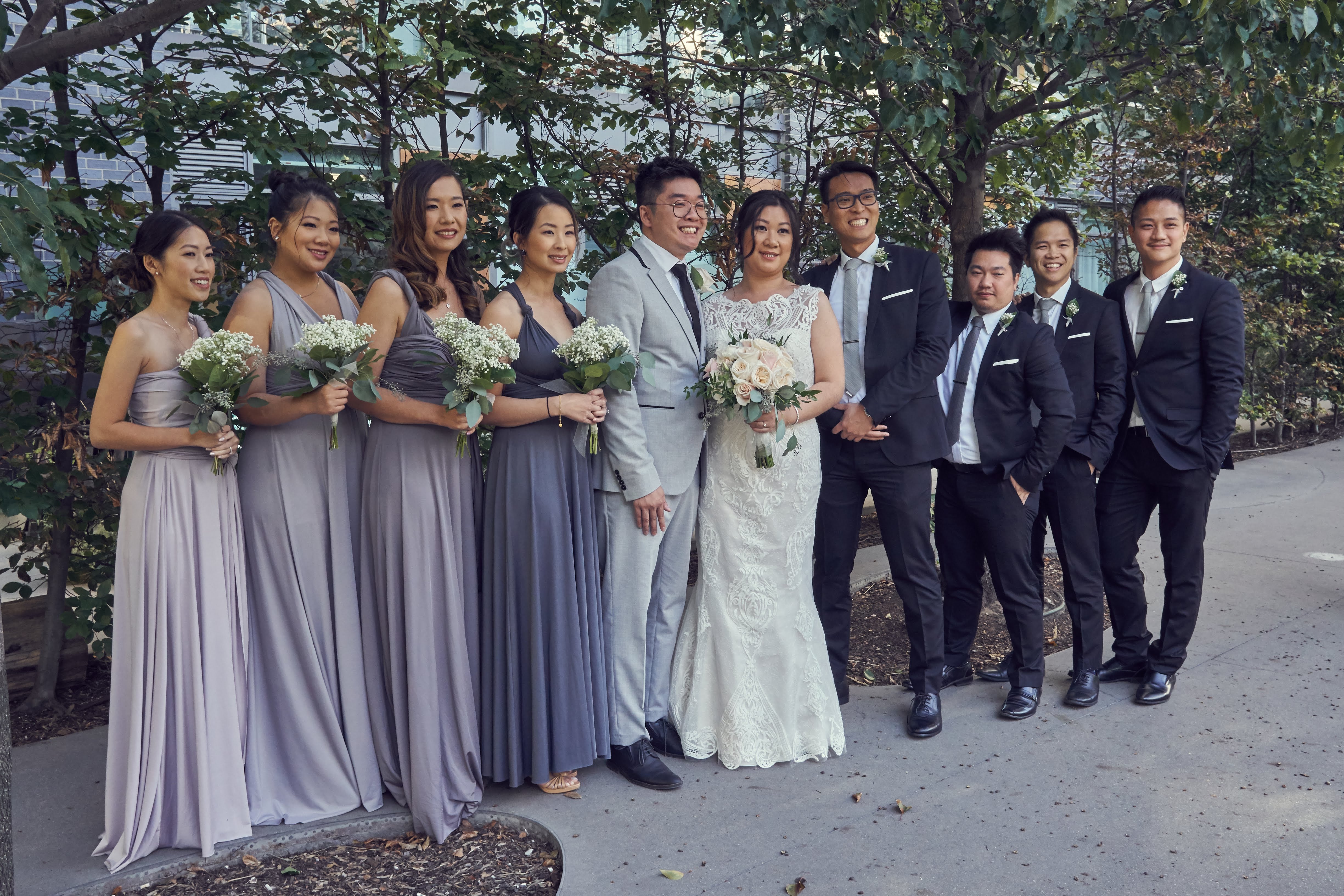 Bridesmaids in our Wrap Gown