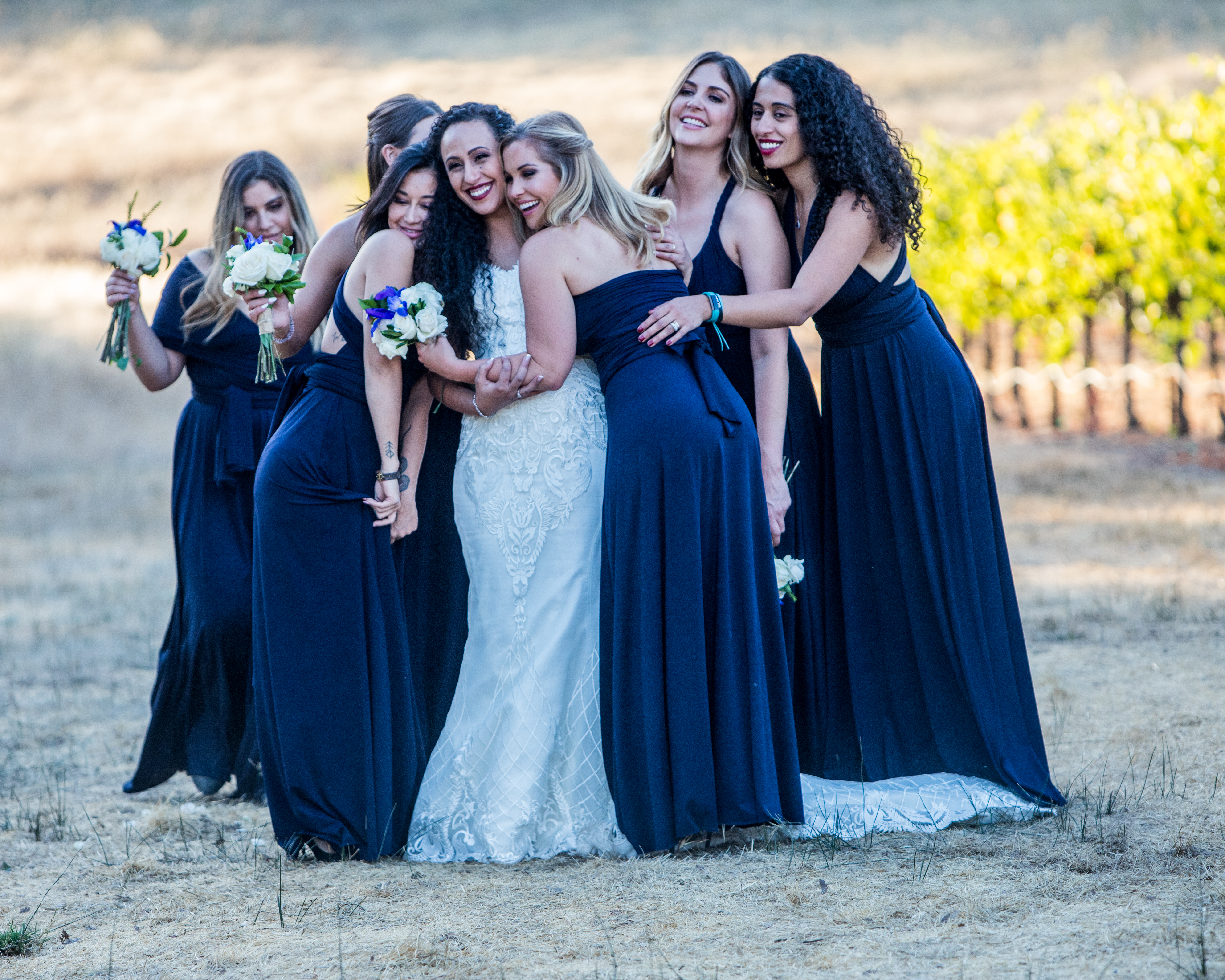 Bridesmaids in our Wrap Gown