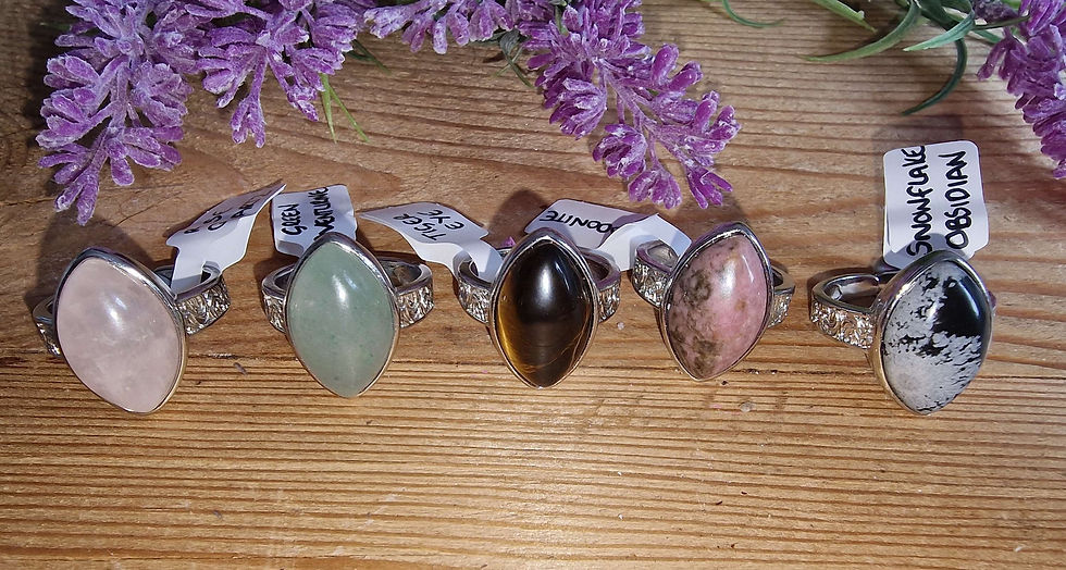 Thumbnail: Crystal Eye Shaped Rings