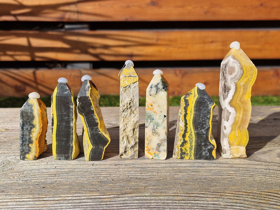 Thumbnail: Bumblebee Jasper Half Polished Points