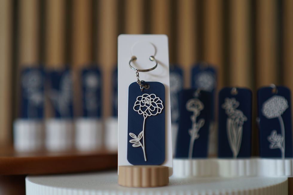 Thumbnail: Maandbloem Sleutelhangers