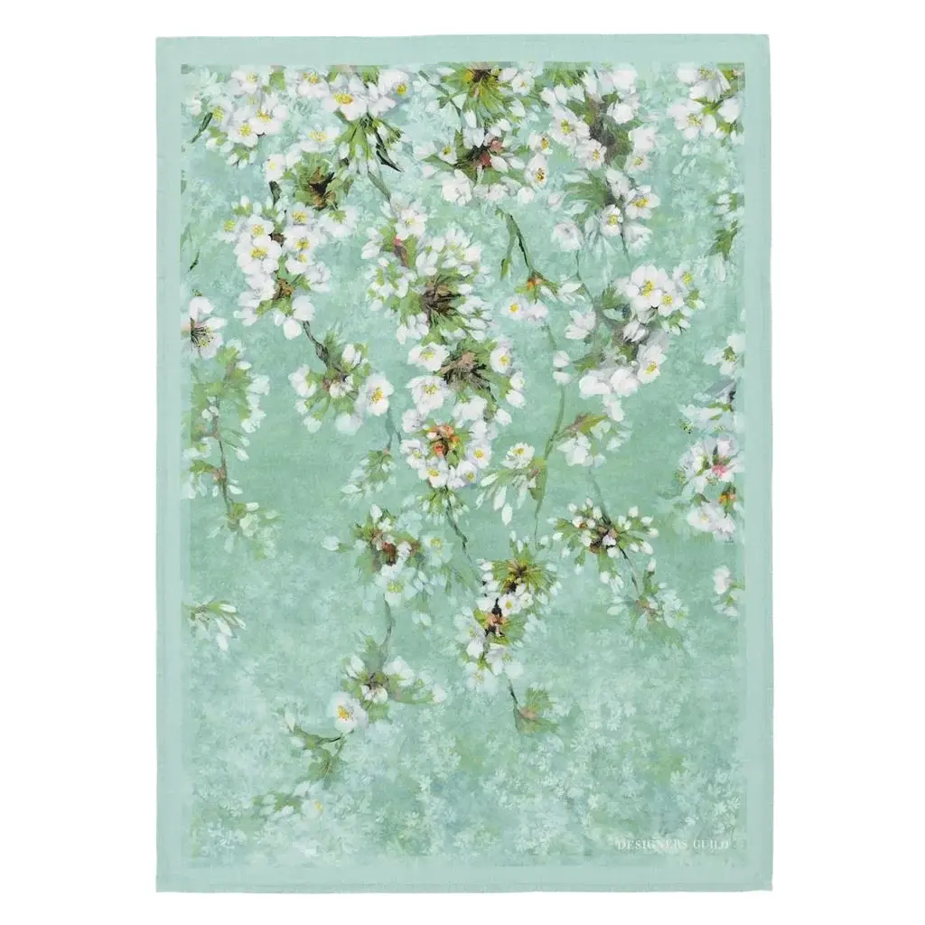 Assam Blossom Emerald Throw by Designer Guild