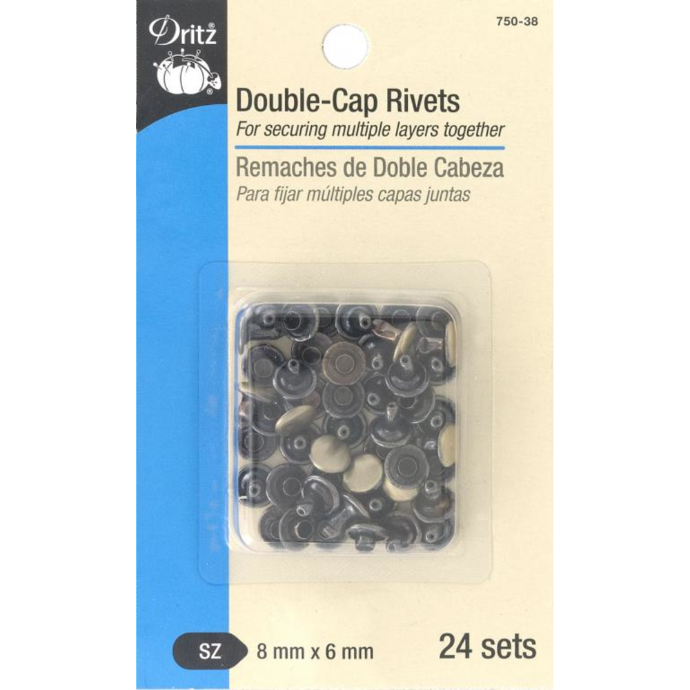 Double-Cap Rivets - 24 Sets