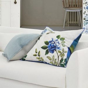 Thumbnail: Porcelaine De Chine Cobalt Linen by Designer Guild