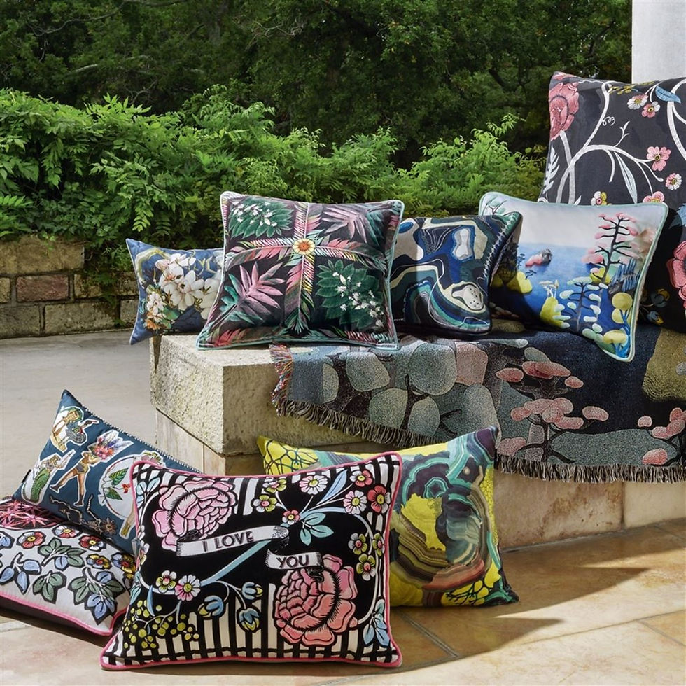 Thumbnail: Flowered Game-BourgeonCushion by Christian Lacroix @macFABhome