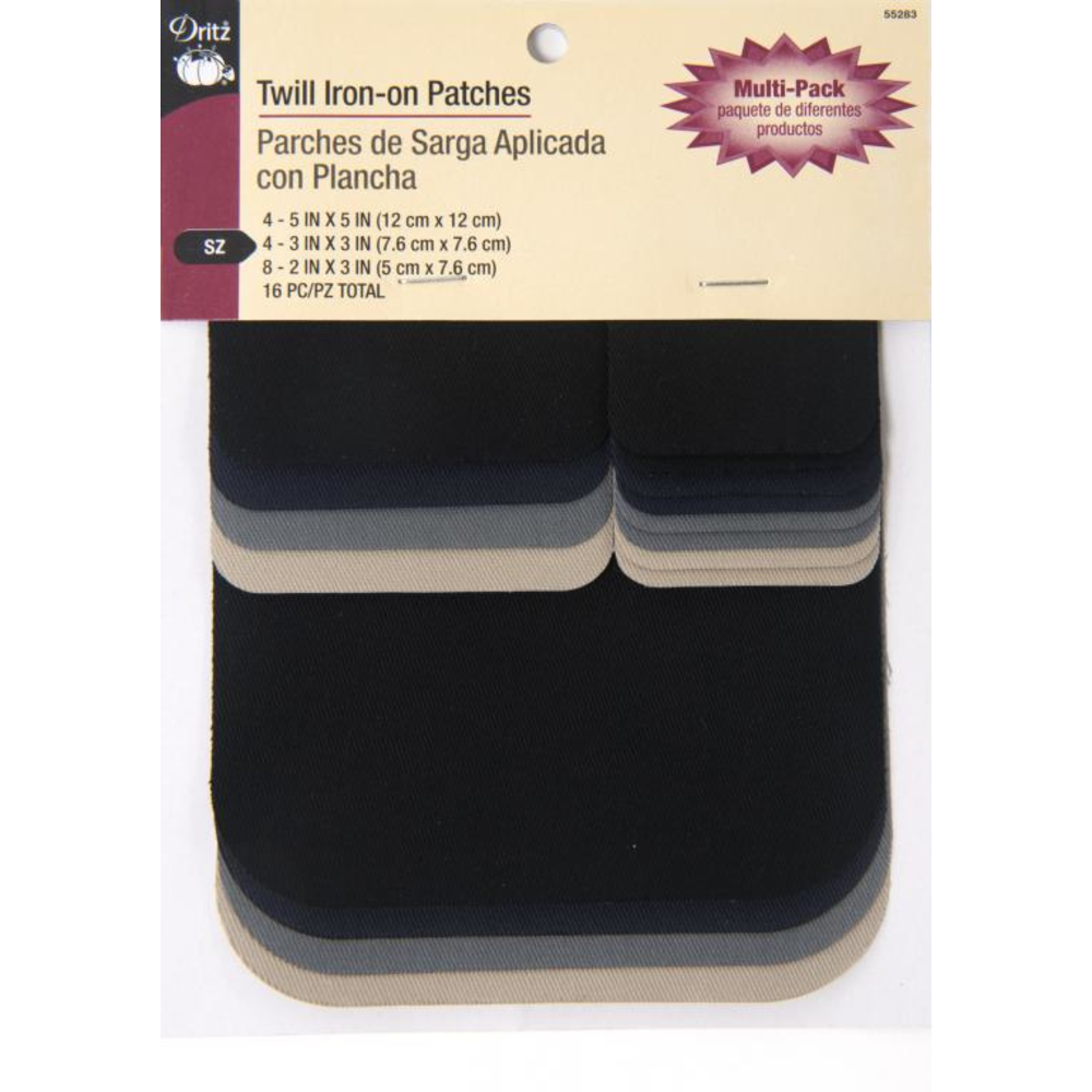 Dritz Twill Iron-on Patches Multi-Pack