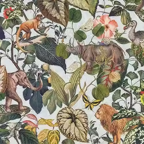 new, napkin, fantasia, floral, animal, summer