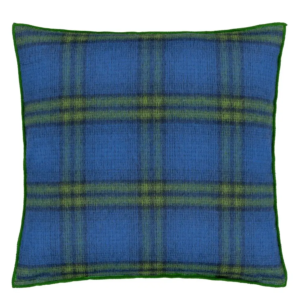 COBALT WOOL CUSHION