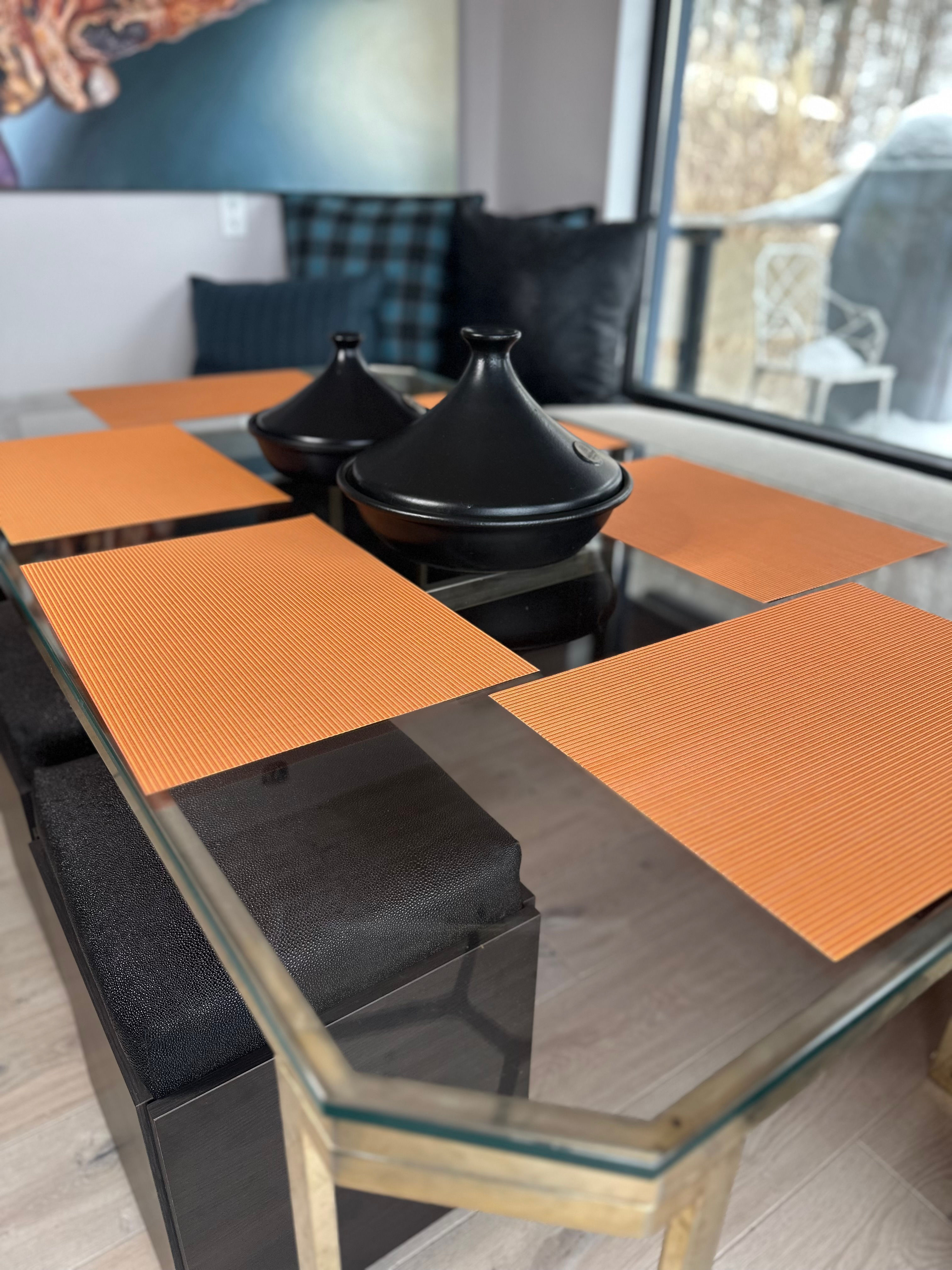 macfabhome placemats Poly vinyl placemats washable placemats Chilewich The Tate group