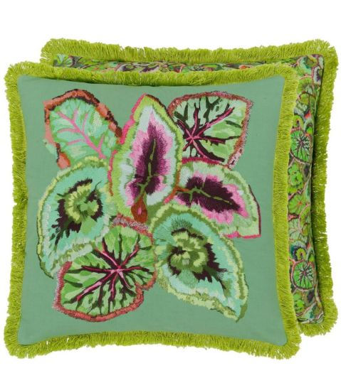 Leaf Green - Emerald Cushion by Designer guild @macfabhome