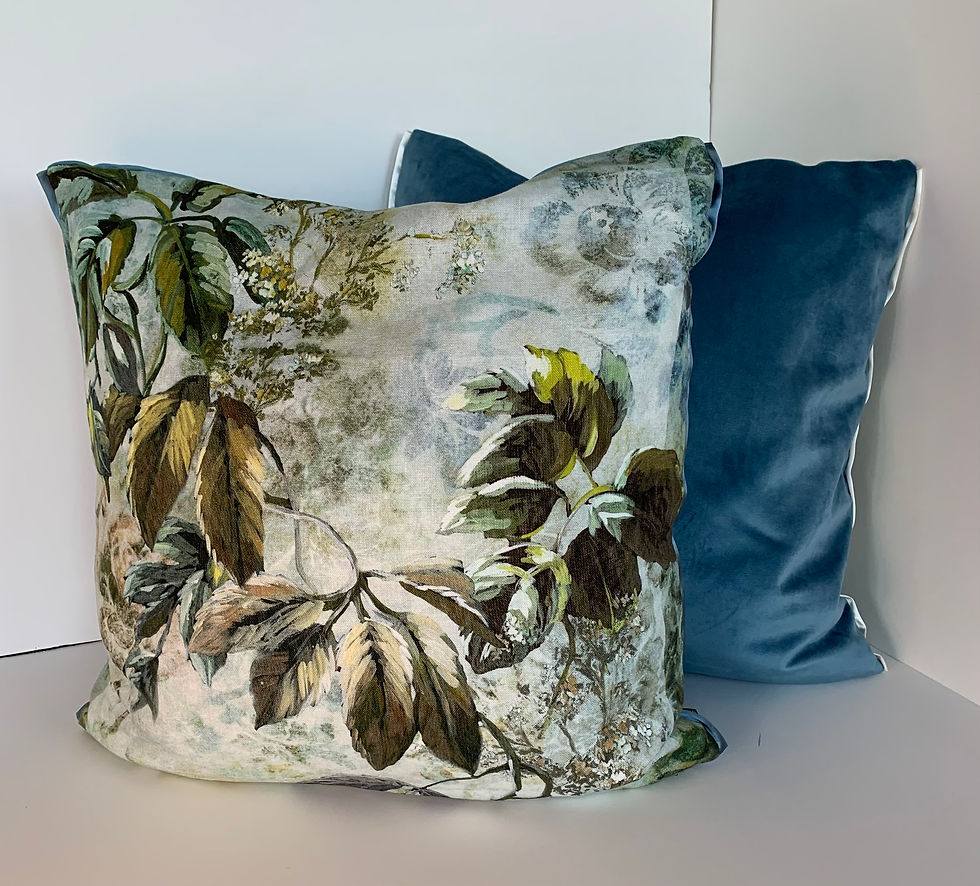 Thumbnail: Designer Guild cushions printed velvet