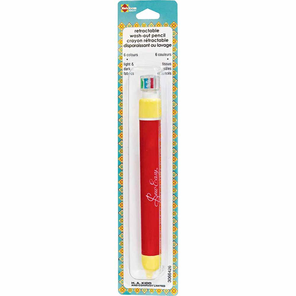 Retractable Wash-out Pencil -- 6 Colours