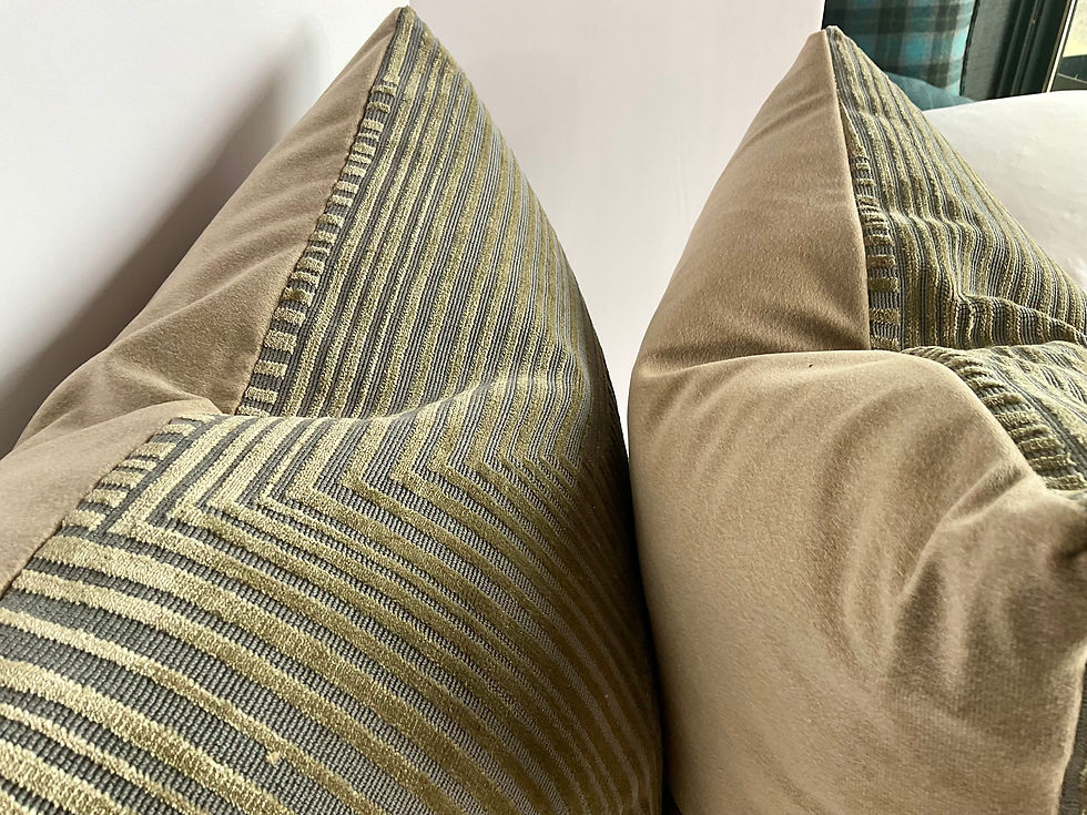 Thumbnail: Velvet Cushion by Larsen, macFABhome, velvet pillows, fabrics, wallpaper