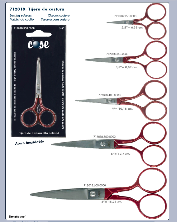 Professional Sewing Scissors - Red Metallic