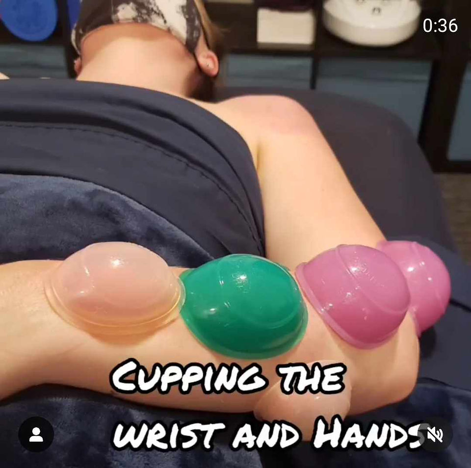 Chakra cups on forearms