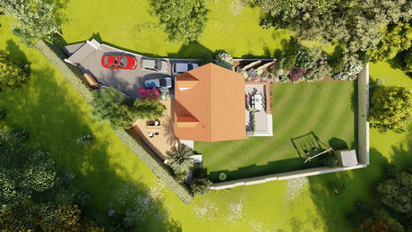Aménagement de jardin pour un particulier dans un jardin en pente.