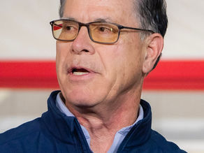Indiana Gov. Mike Braun speaking at a press conference