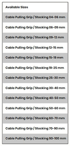 Cable Pulling Grip / Stocking Open Type_Table