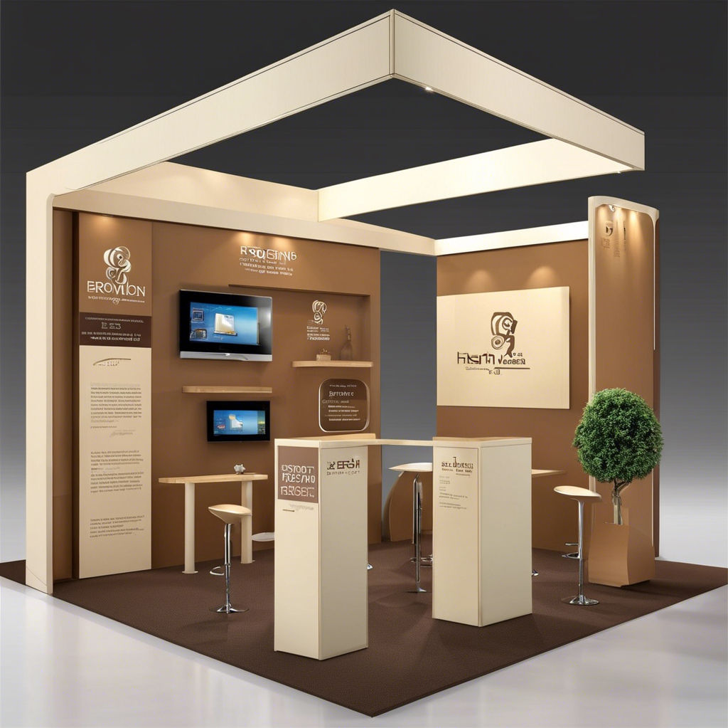 EXHIBITION BOOTH DESIGN MODERN BROWNISH
