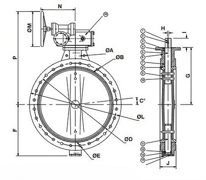 Fig. 4930G _ 5930G ANSI & Fig. 4930BS ANSI _ Dimensional Drawing