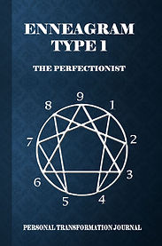 ENNEAGRAM TYPE 1 THE PERFECTIONIST PERSONAL TRANSFORMATION JOURNAL FRONT COVER BY ISQ BOOKS