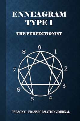 ENNEAGRAM TYPE 1 THE PERFECTIONIST PERSONAL TRANSFORMATION JOURNAL FRONT COVER BY ISQ BOOKS