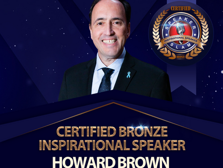 Howard Brown awarded bronze level speaking credentials from the Speaker Slam Development Academy