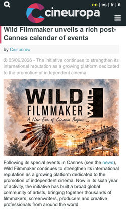 Wild Filmmaker Featured on Cineuropa Today!