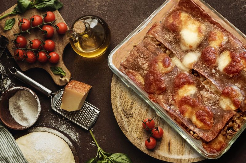 Lasagne fatte con una pasta di SOLO grano saraceno, farcite con lenticchie e verdure!