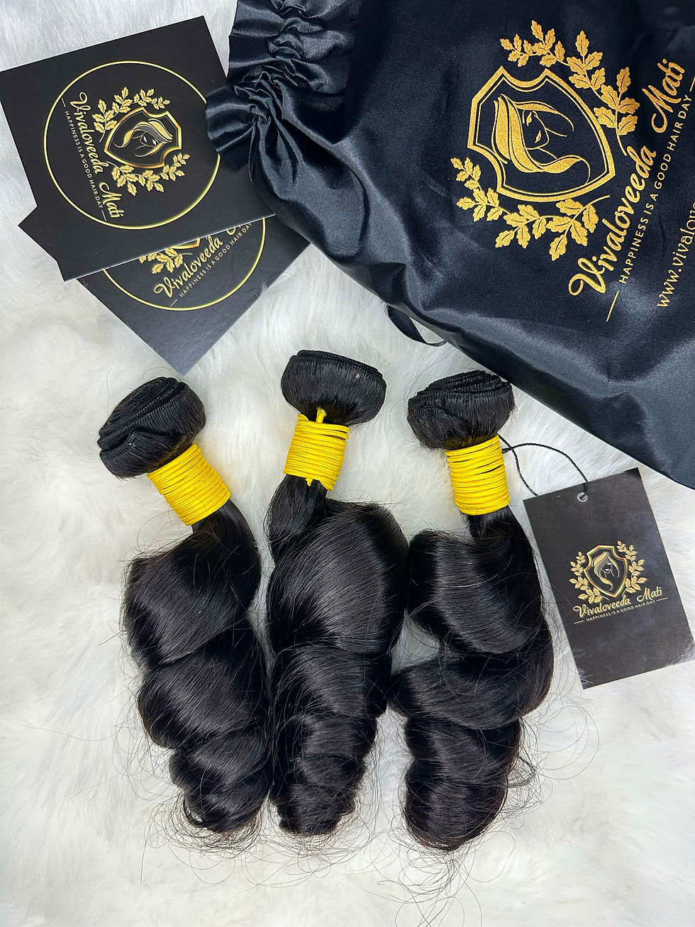 Premium loose wave human hair bundles