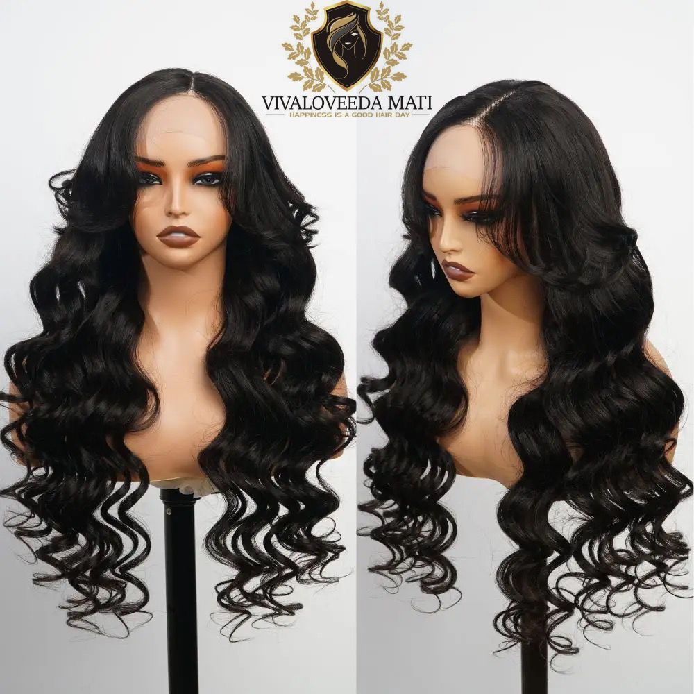 Brazilian 13x6 Body Wave Human Hair Wig on mannequin head