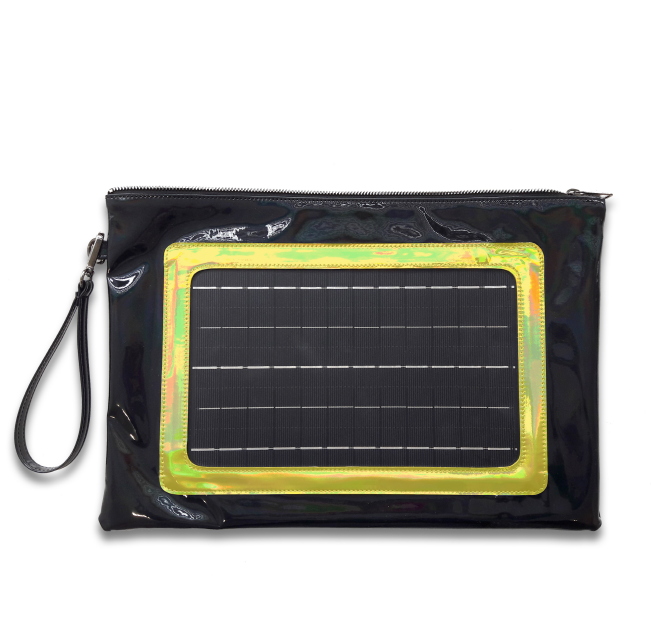 Solar clutch bag