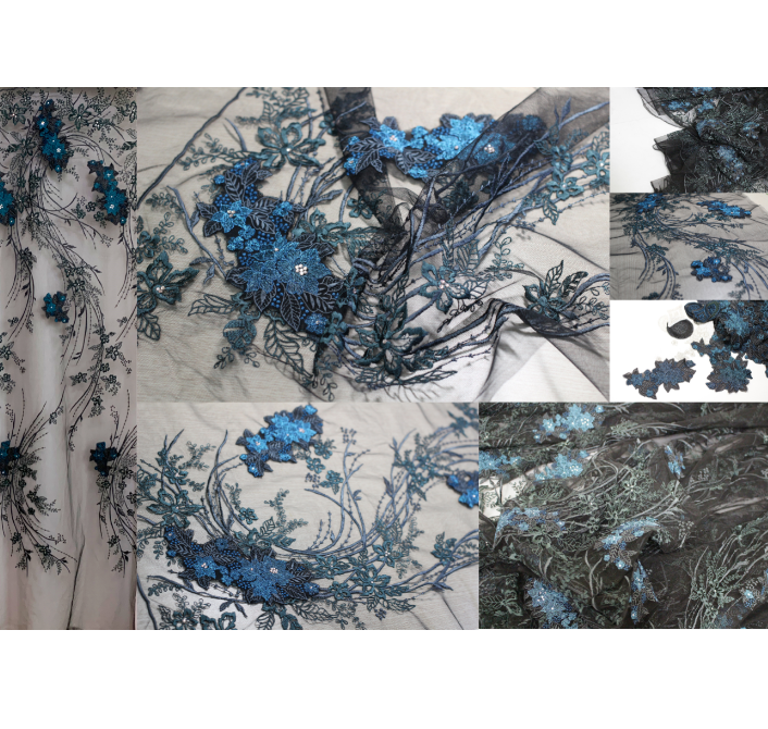Embroidery for wedding&party Dress